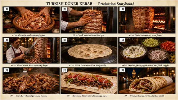 Turkish Döner Production Storyboard