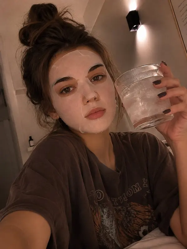 Cozy Skincare Selfie — image 2