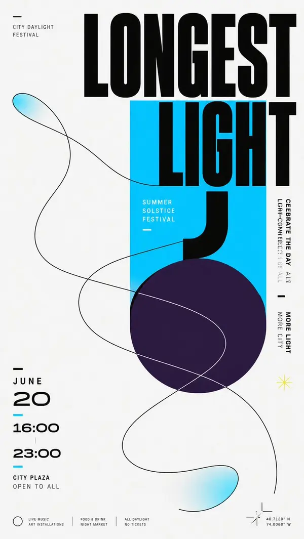 Geometric Solstice Poster — image 4