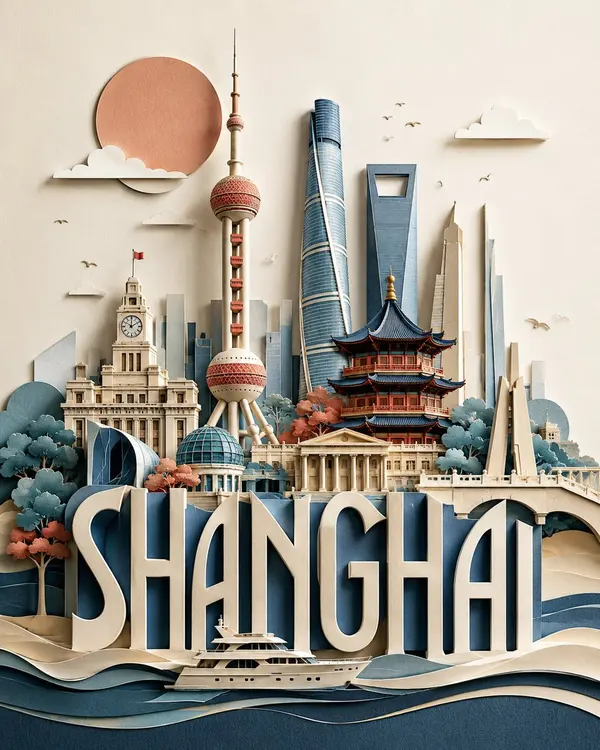 Layered New York Travel Poster — image 3