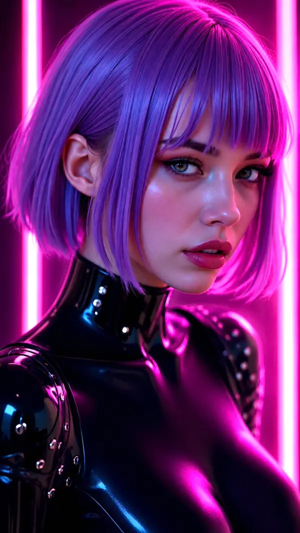Cybernetic Violet Femme Fatale — image 2