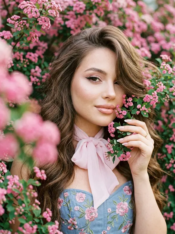 Pastel Blossom Portrait