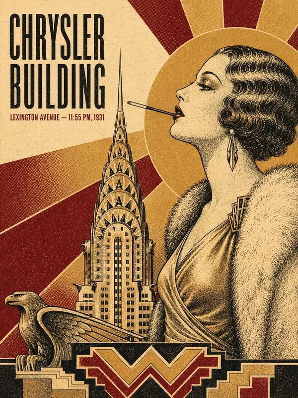 Vintage Brooklyn Bridge Travel Poster — image 2