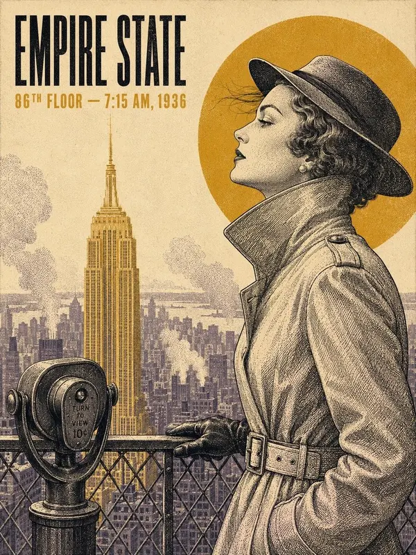 Vintage Brooklyn Bridge Travel Poster — image 4