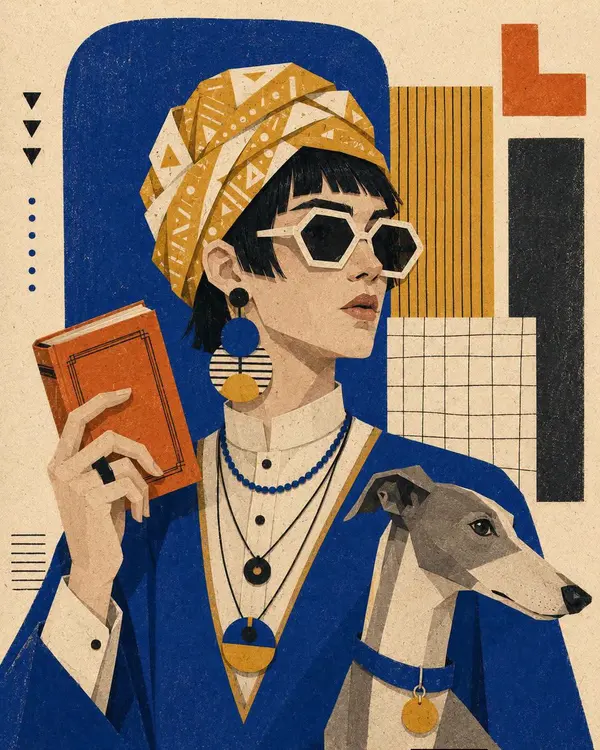 Editorial Paper Collage Portrait — image 1