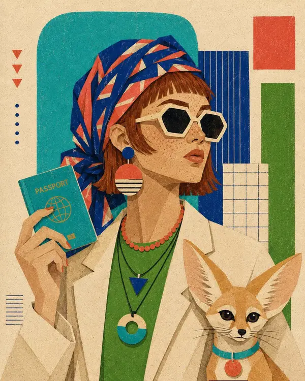 Editorial Paper Collage Portrait — image 2