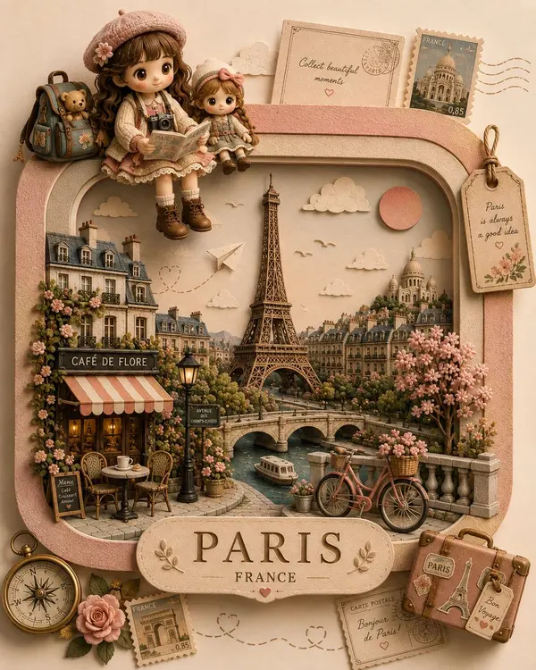 A Girl’s Magical Travel Diorama — image 2