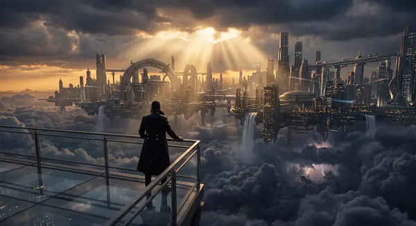 Floating City Beyond the Storm — image 1