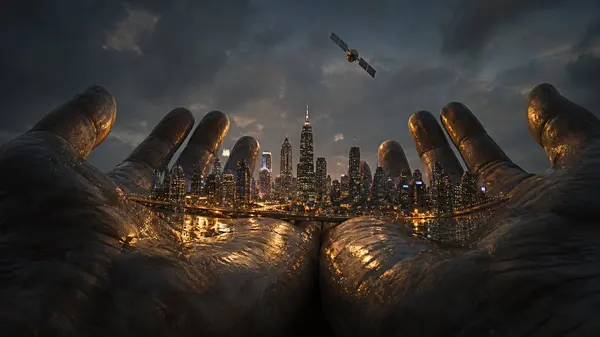 City Cradled in Colossal Hands — image 2