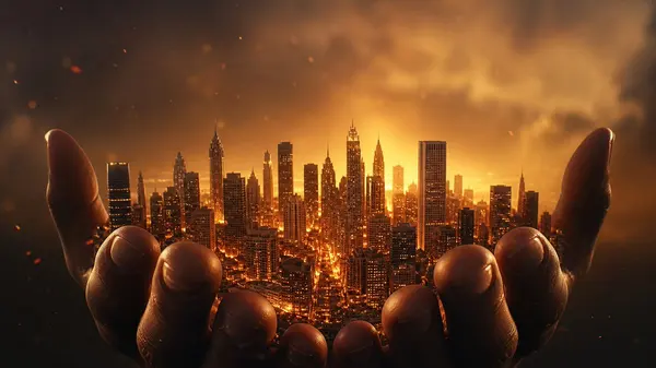 City Cradled in Colossal Hands — image 3