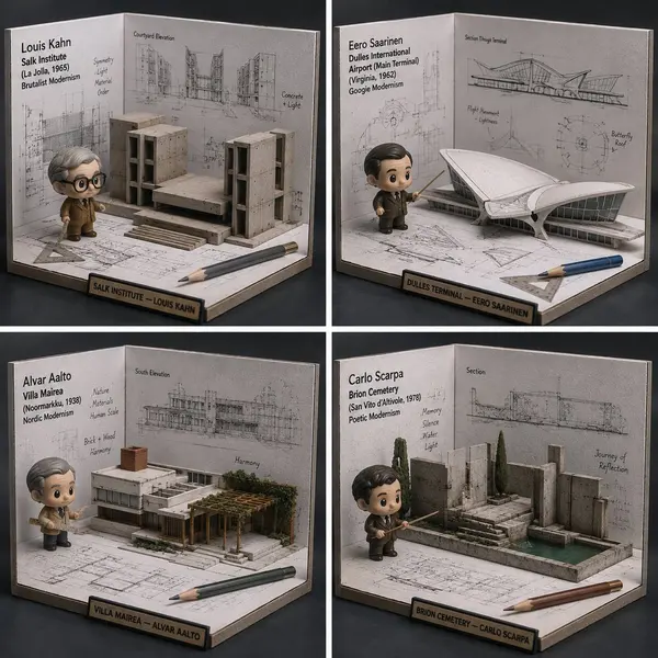 Blueprint-to-Model Architecture Dioramas