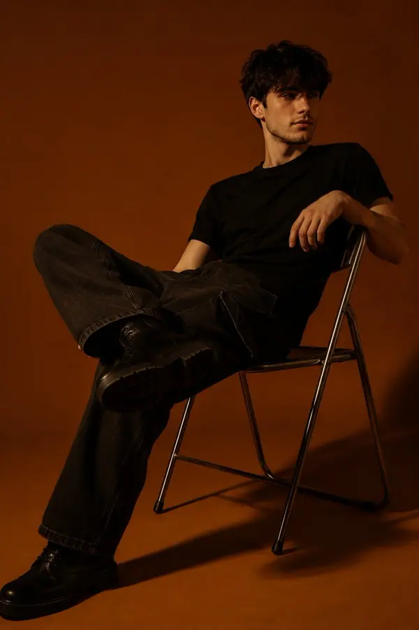 Dark Orange Studio Portrait — image 1
