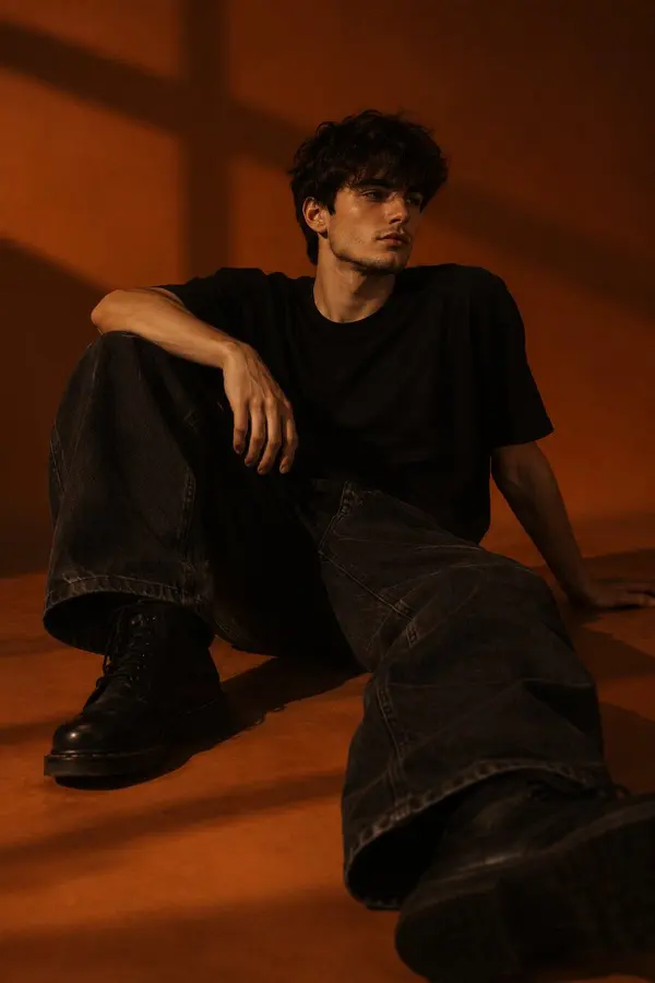 Dark Orange Studio Portrait — image 2