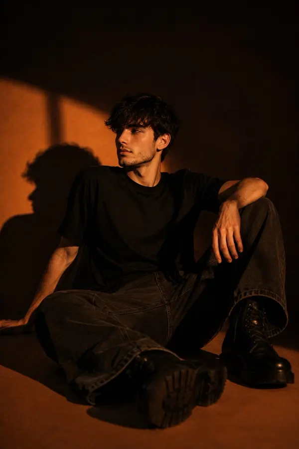 Dark Orange Studio Portrait — image 3