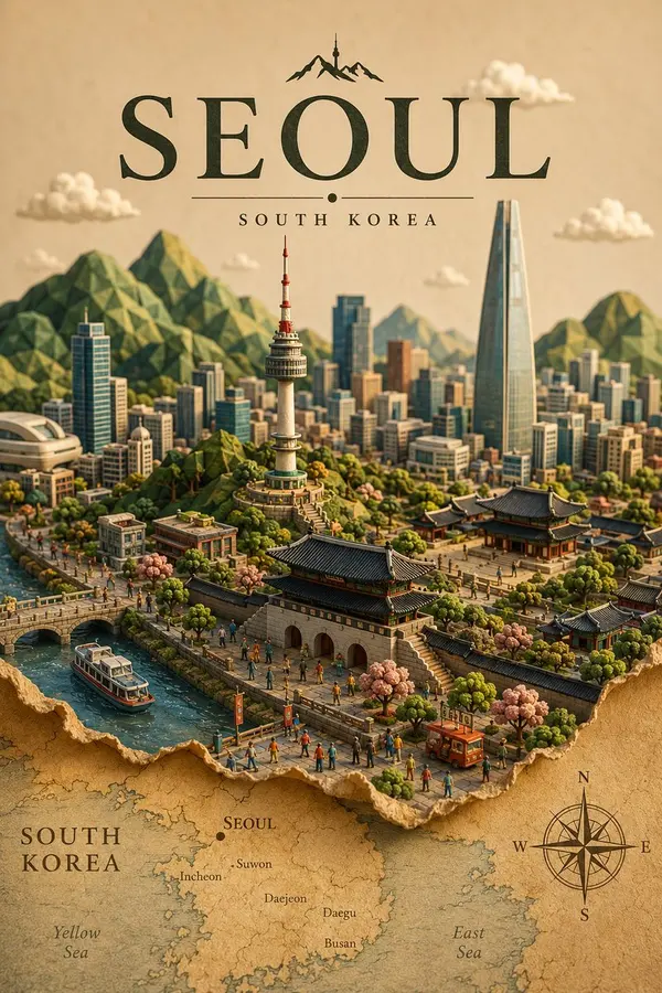 Shanghai Clay Diorama Travel Poster — image 2