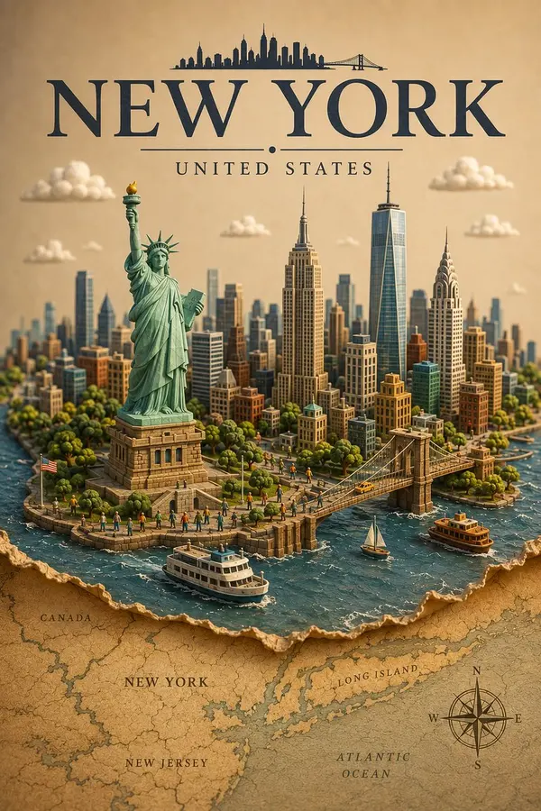 Shanghai Clay Diorama Travel Poster — image 4