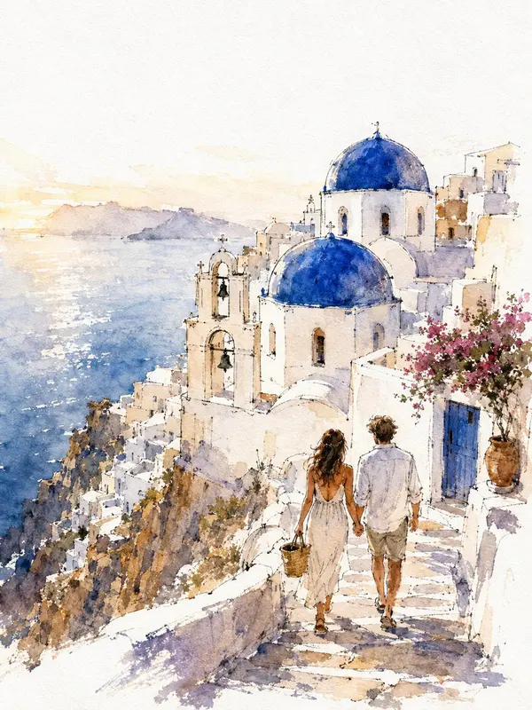 Empire State Watercolor Travel Sketch — image 2