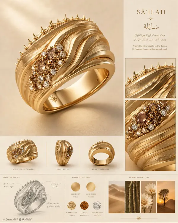 Desert Bloom Couture Ring Board