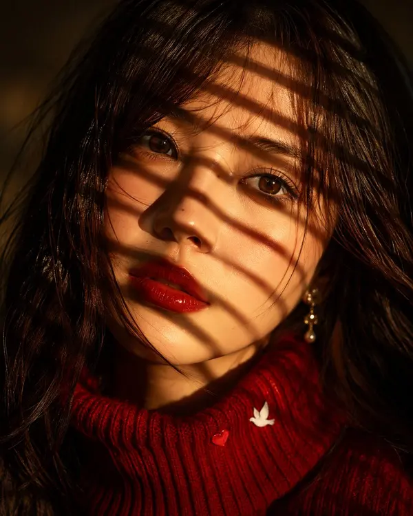 Golden Blinds Portrait