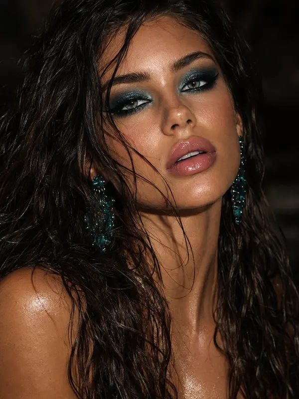 Glamorous Turquoise-Eyed Portrait — image 1