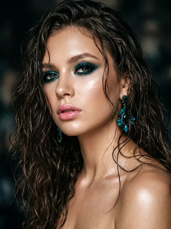 Glamorous Turquoise-Eyed Portrait — image 2