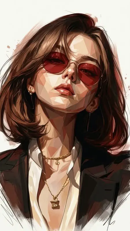 Geometric Painterly Portrait — image 1