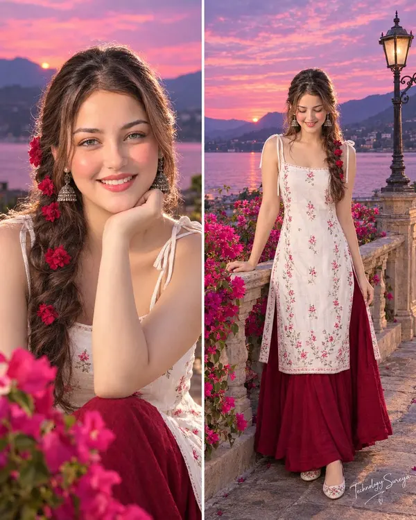 Sunset Terrace Portrait Collage