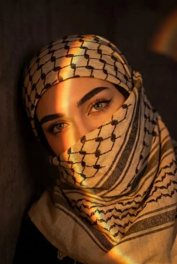 Prism-Lit Keffiyeh Portrait — image 2