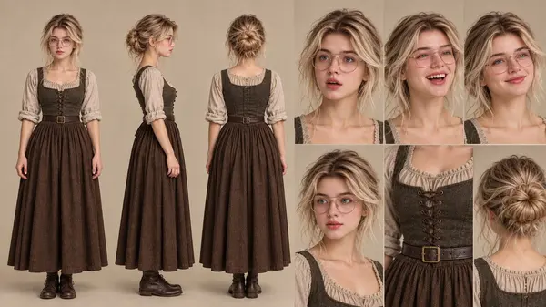 Medieval Village Character Reference Sheet — image 1