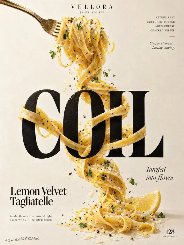 Vellora Lemon Tagliatelle Poster
