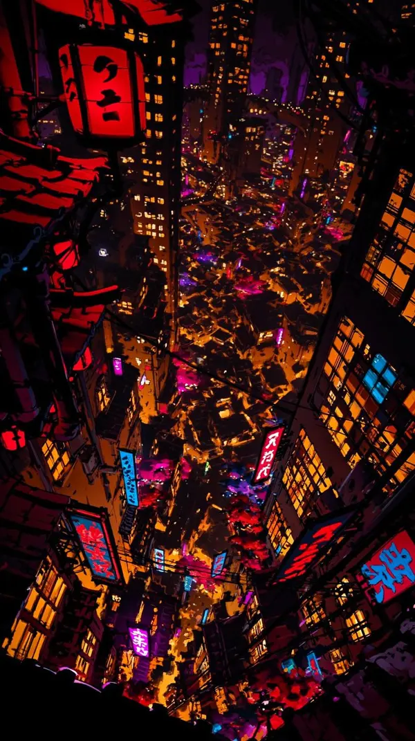 Neon Tokyo: Surreal Urban Isolation