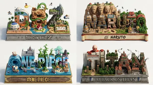 Manga Diorama Grid