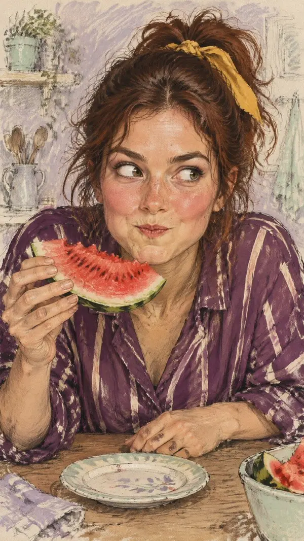 Watermelon Snack Sketch — image 1