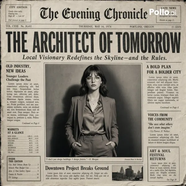 The Architect of Tomorrow Newspaper