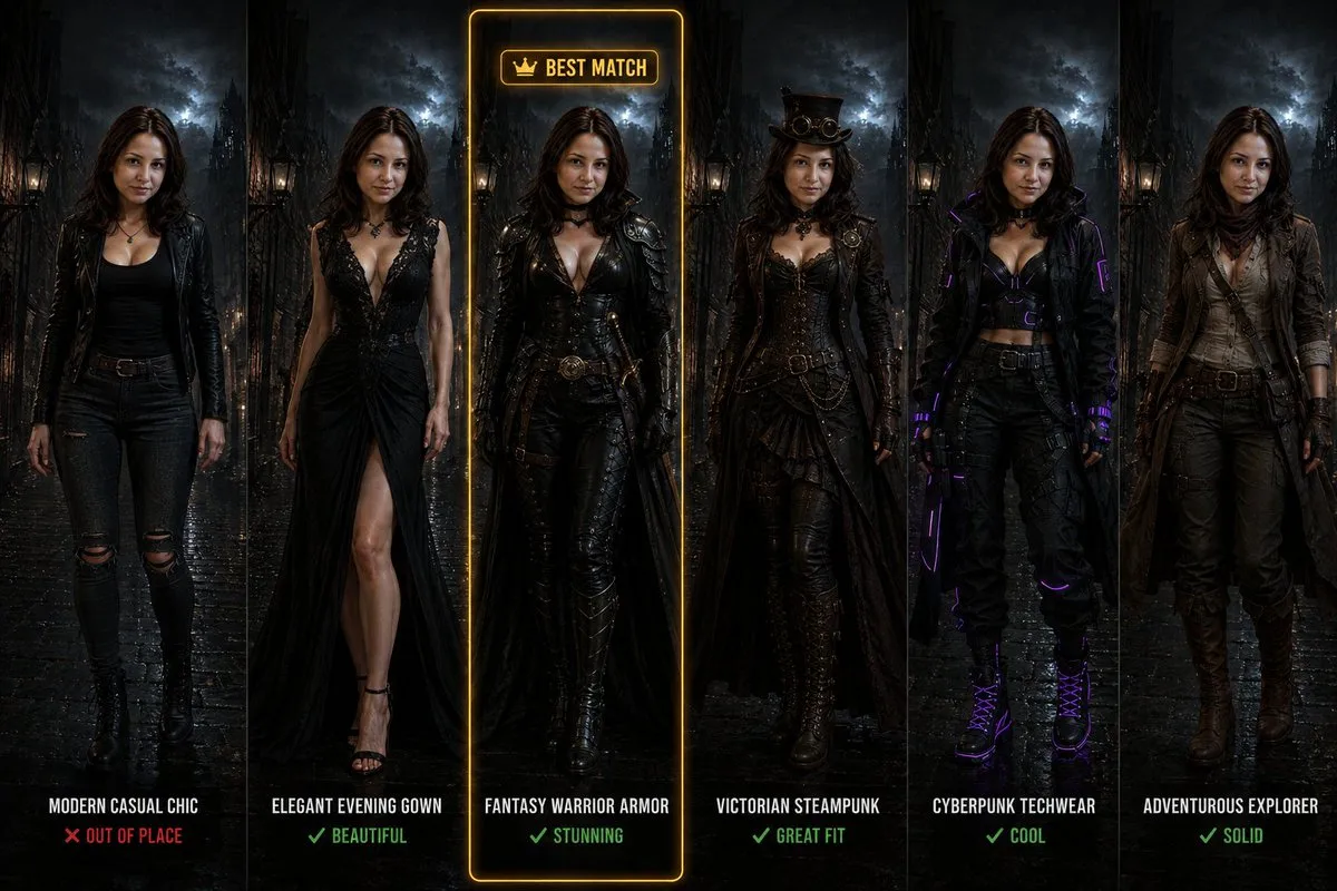 Outfit Battle: Gothic Alley Style Analysis