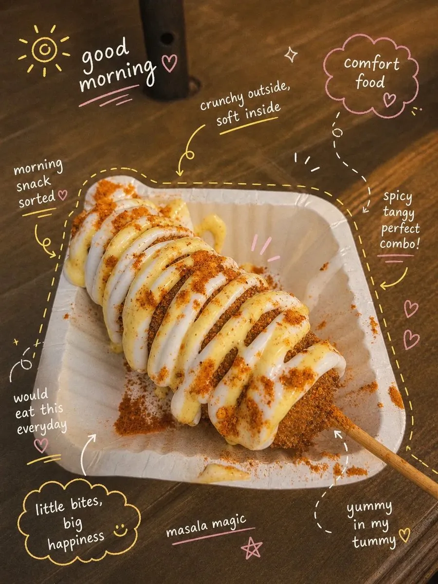 Korean Corn Dog with Masala & Doodles