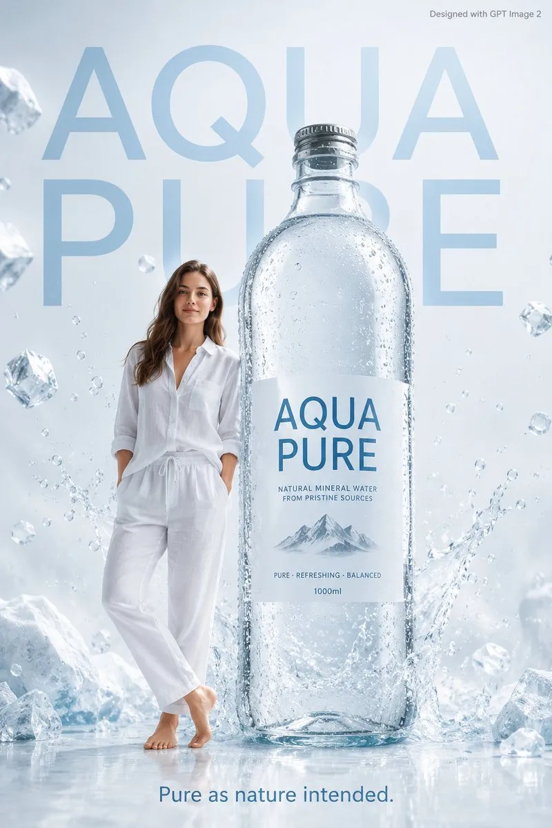 AQUA PURE Premium Mineral Water Ad