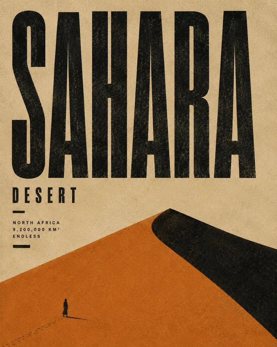 Sahara Desert Travel Poster