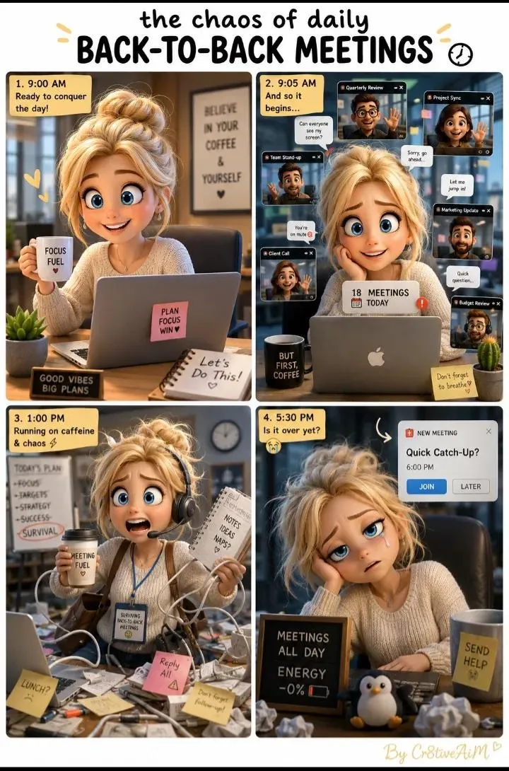 Back-to-Back Meetings Comic Strip