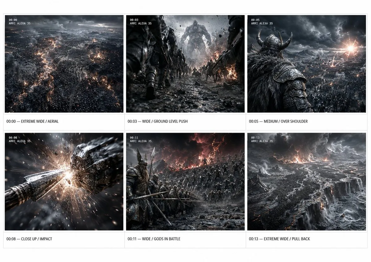 Apocalyptic Battle Storyboard