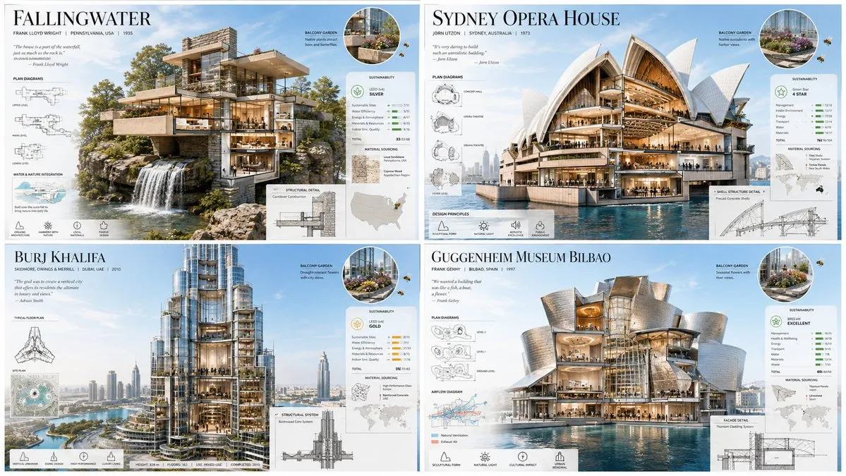 Architectural Icons: Famous Buildings Portfolio