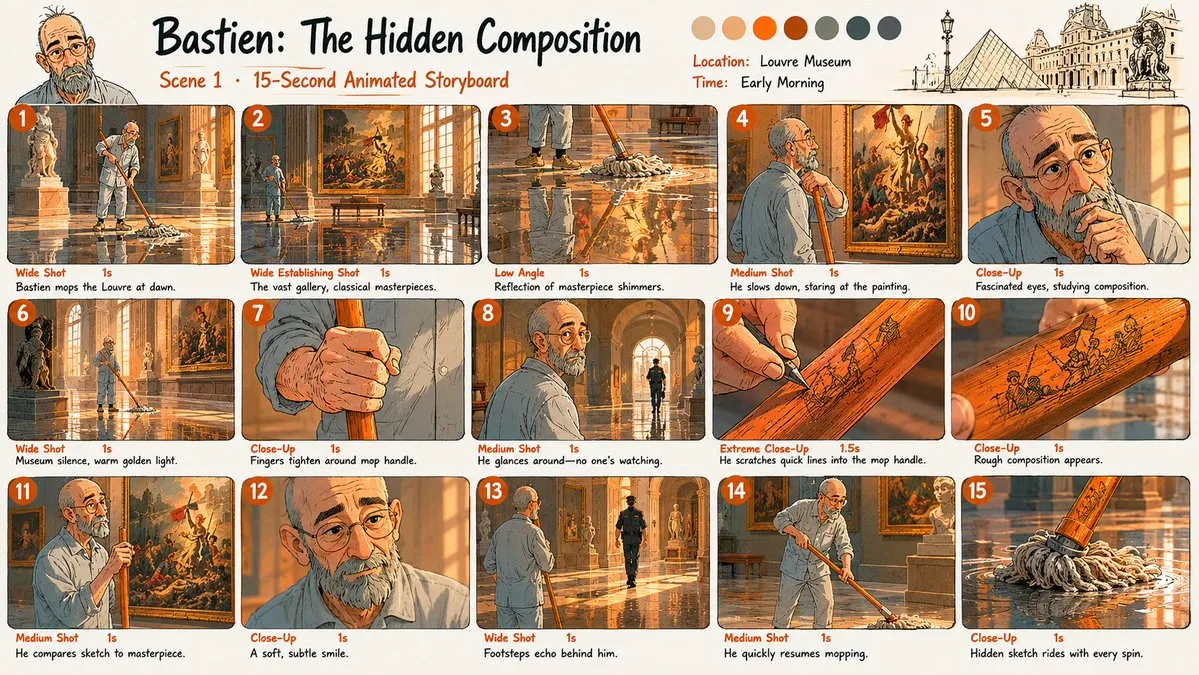 Bastien: The Hidden Composition Storyboard