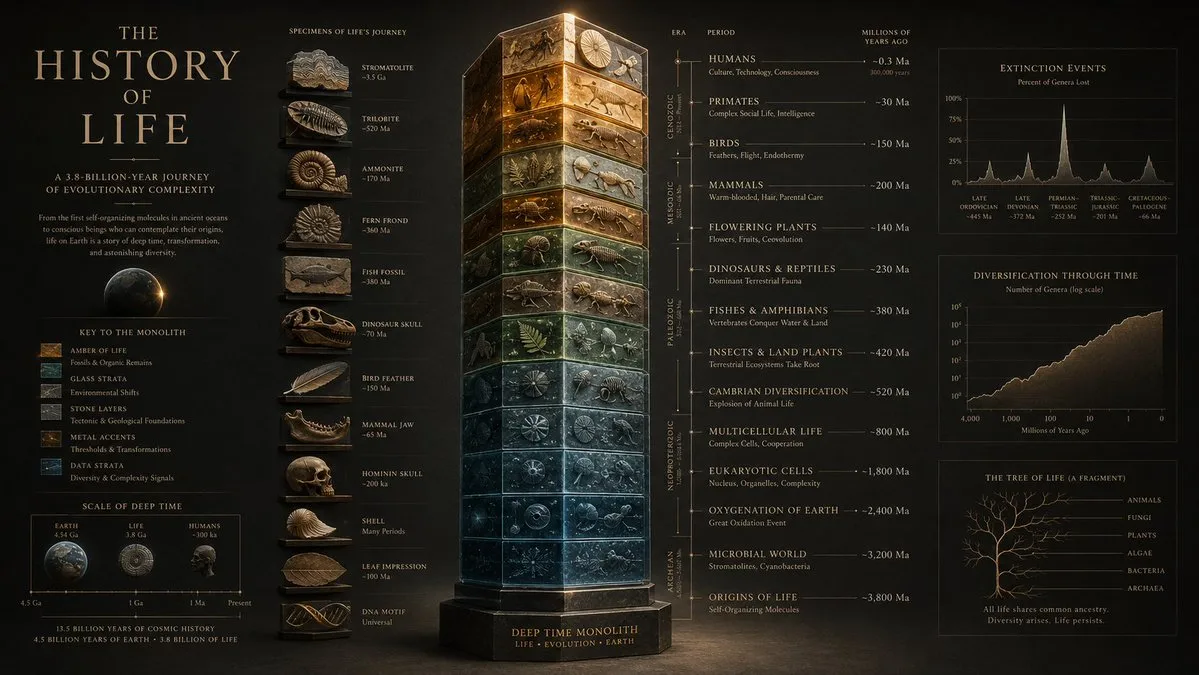 History of Life: Deep Time Monolith