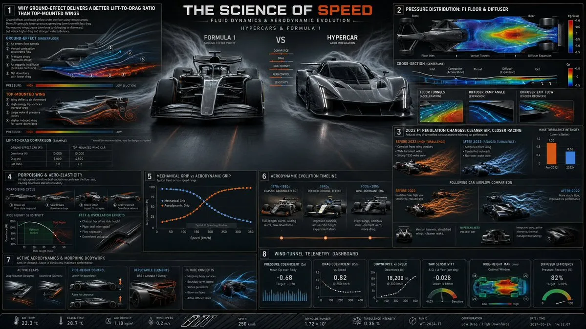 Science of Speed: F1 Aerodynamics Infographic