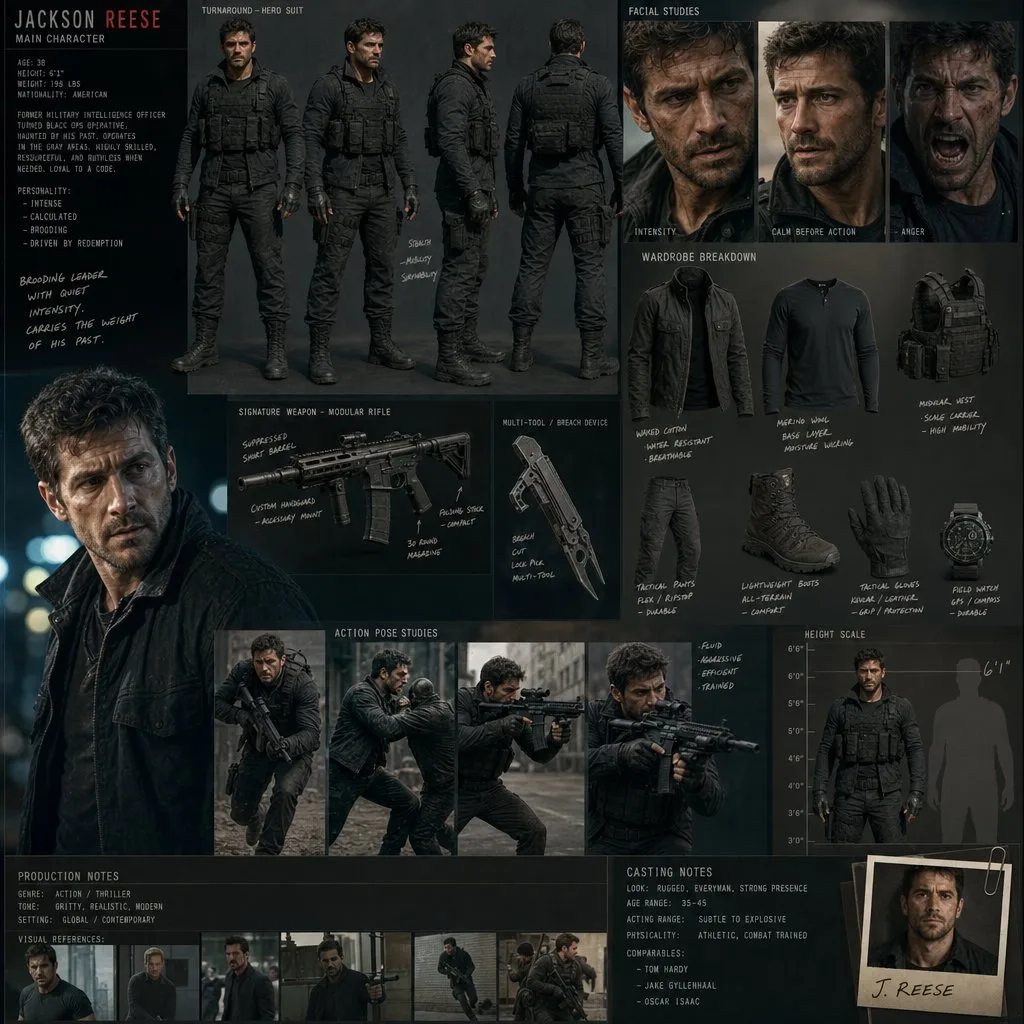 Jackson Reese: Hollywood Action Hero Character Board