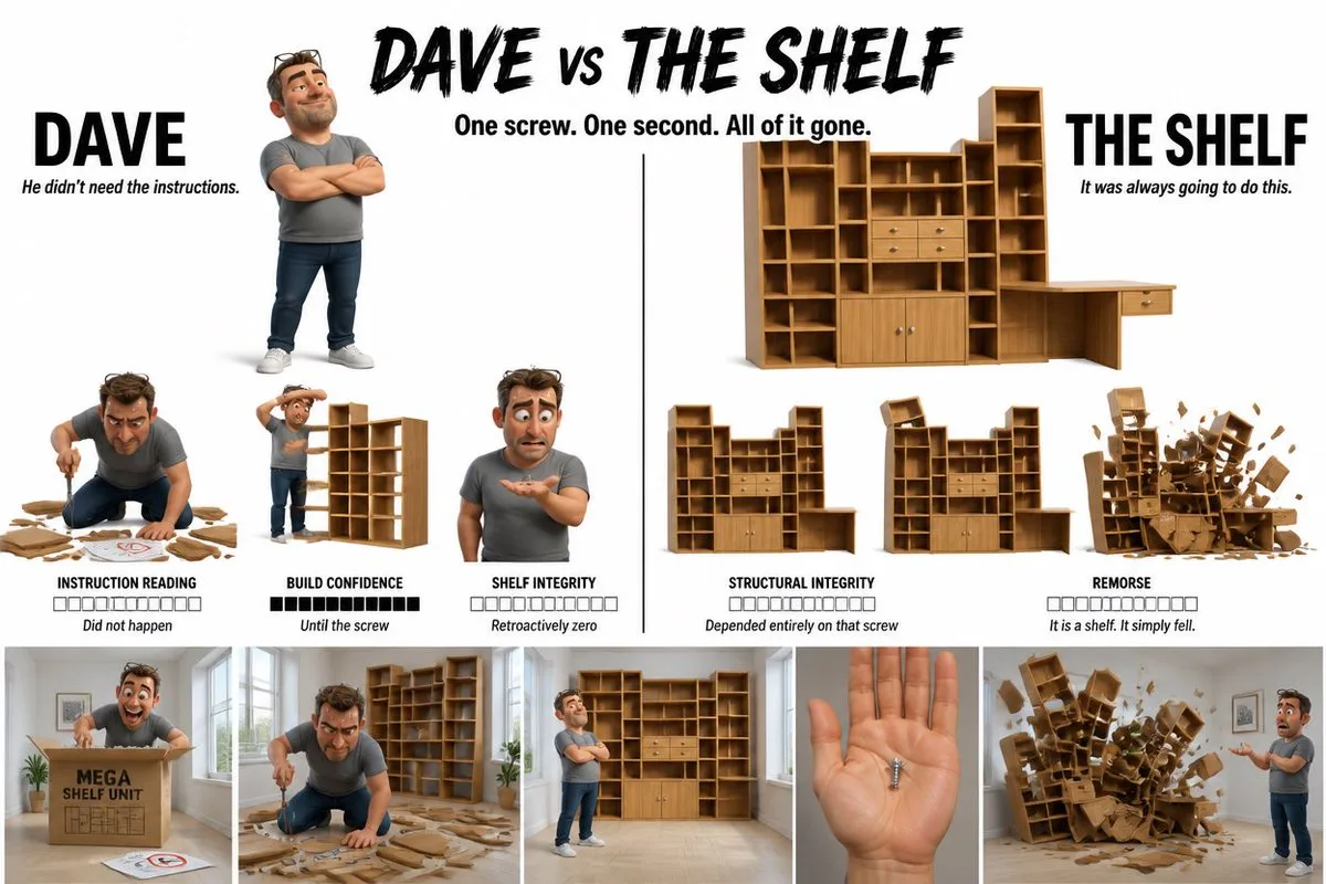 Dave vs The Shelf: Character Design Storyboard