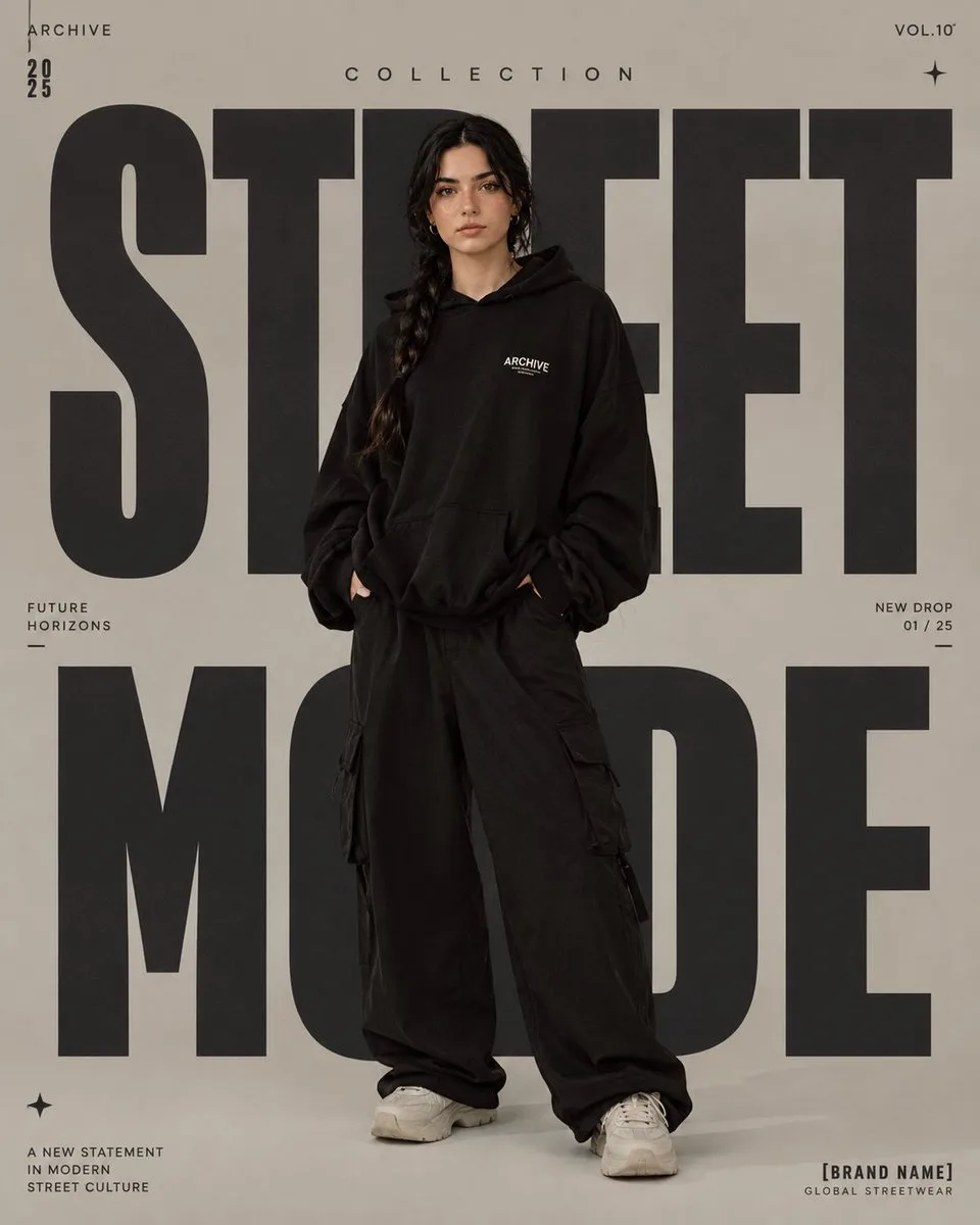Street Mode Editorial Fashion Poster
