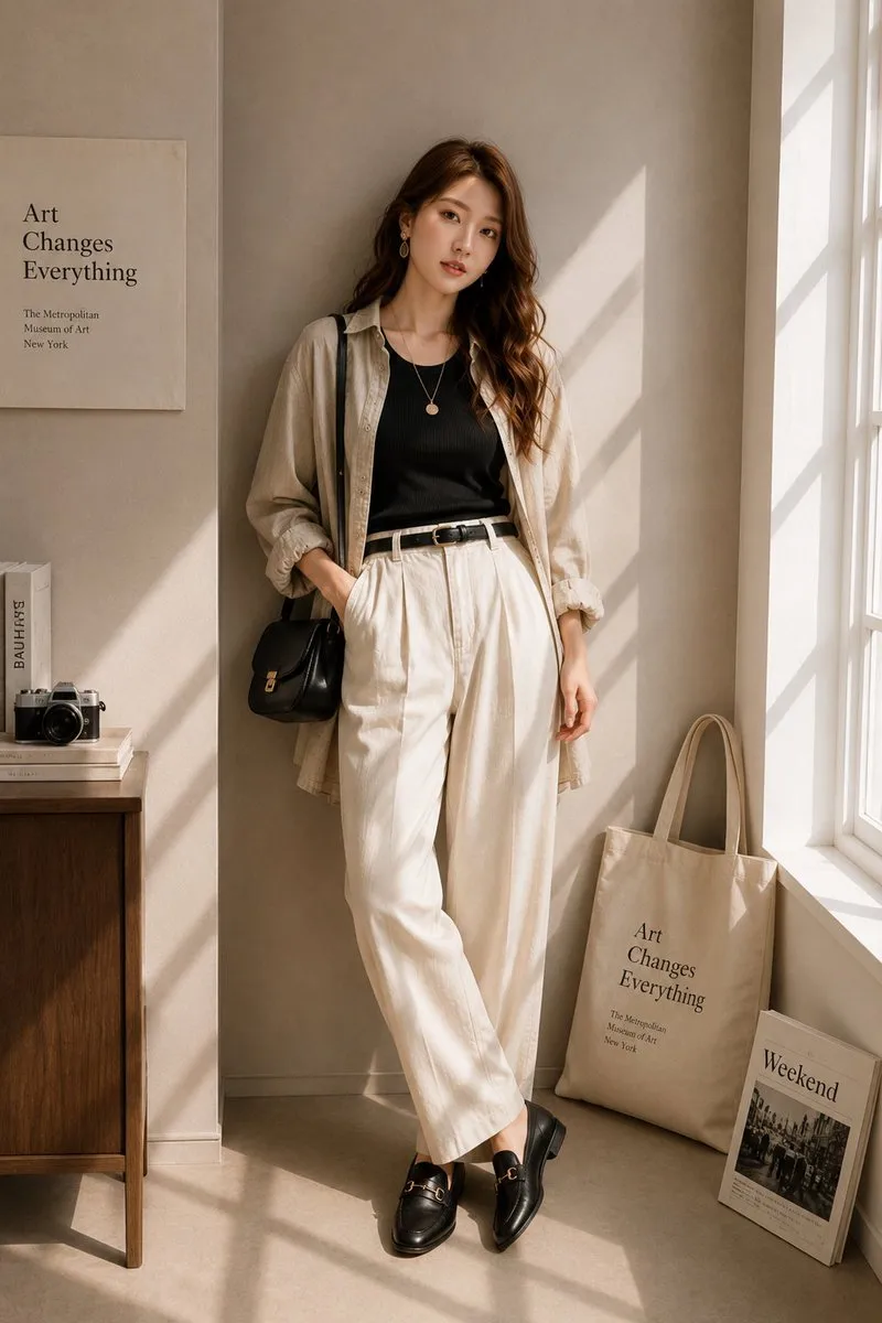 Minimalist Fashion Editorial in Warm Apartment