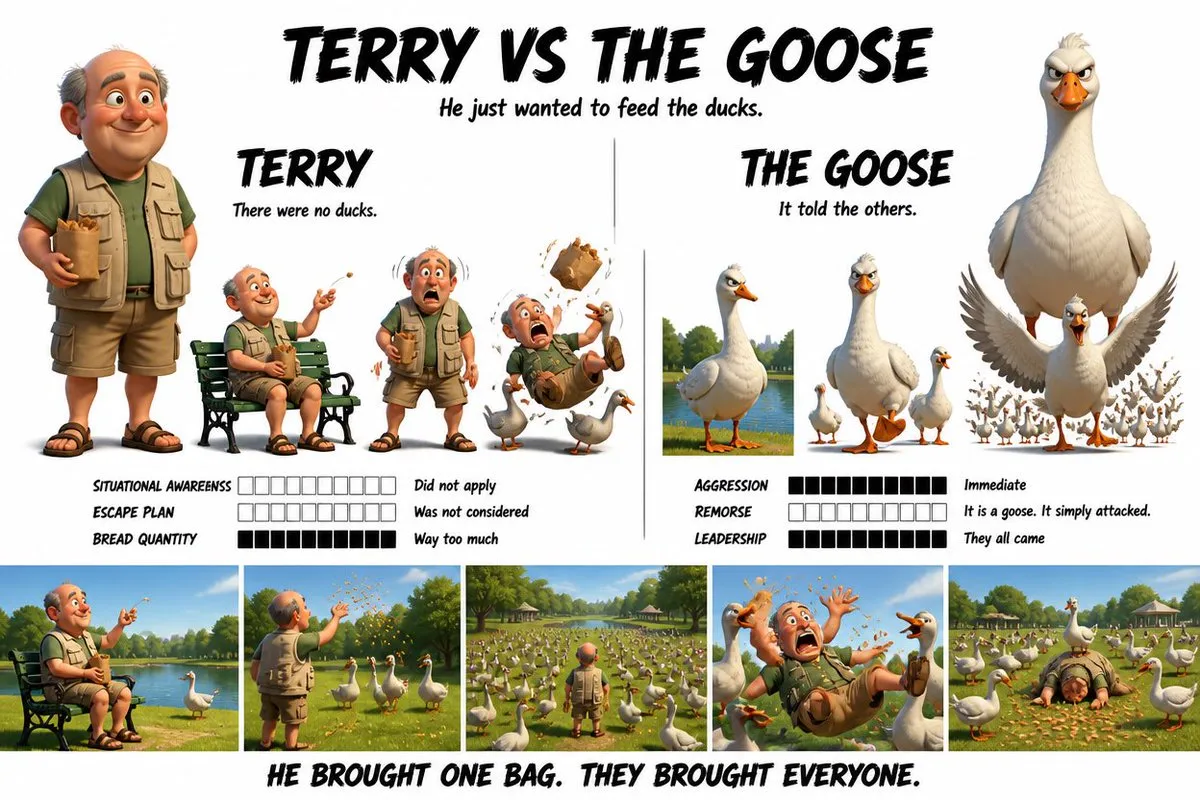 Terry vs The Goose character sheet