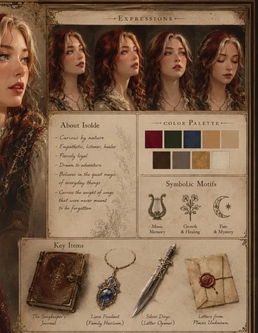 Medieval Character Sheet: Isolde